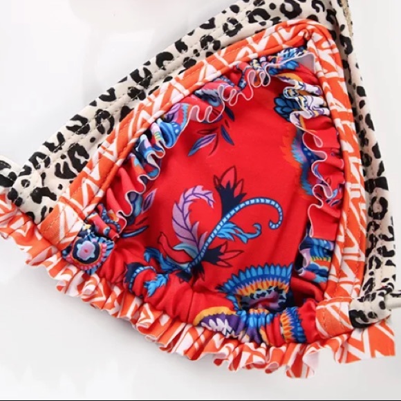 ❌ CLEARANCE “The Farrah” Mixed Print String Bikini - Picture 10 of 11